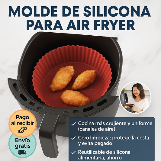 🔥 Molde de Silicona para Air Fryer – ¡Solo hoy -40%! Comida más crujiente sin ensuciar 🍗✨