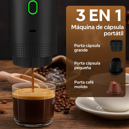 ✨ Cafetera Espresso 3 en 1 Recargable – ¡Descuento Solo por Hoy (-40%)! 🔋☕
