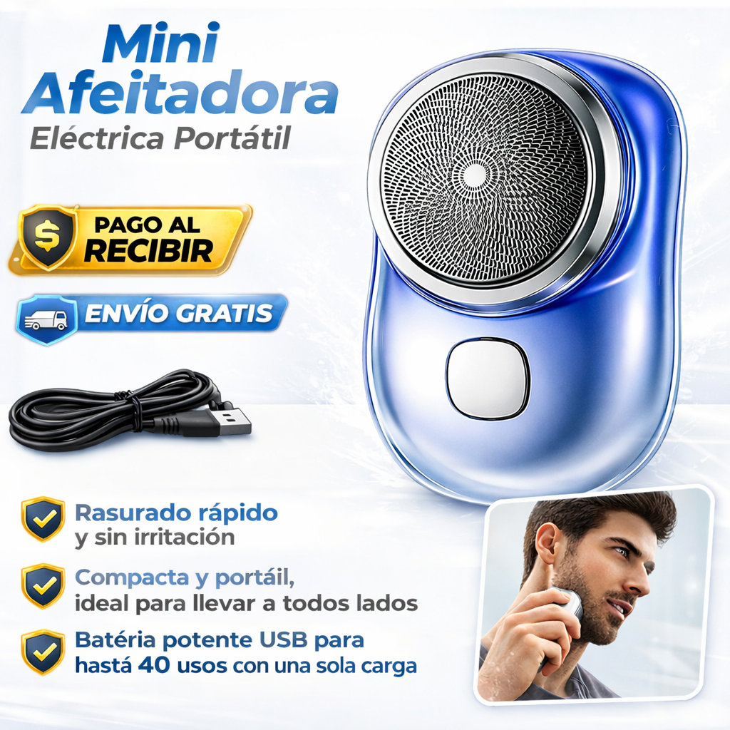 💥 Solo Hoy: Mini Afeitadora Eléctrica Potente y Precisa 🪒⚡ 60% OFF