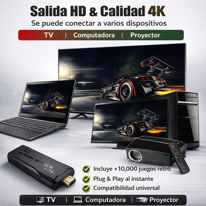 🎮 GameStick 4K – Consola Retro - ⏰ SOLO HOY CON 60% DE DESCUENTO🔥