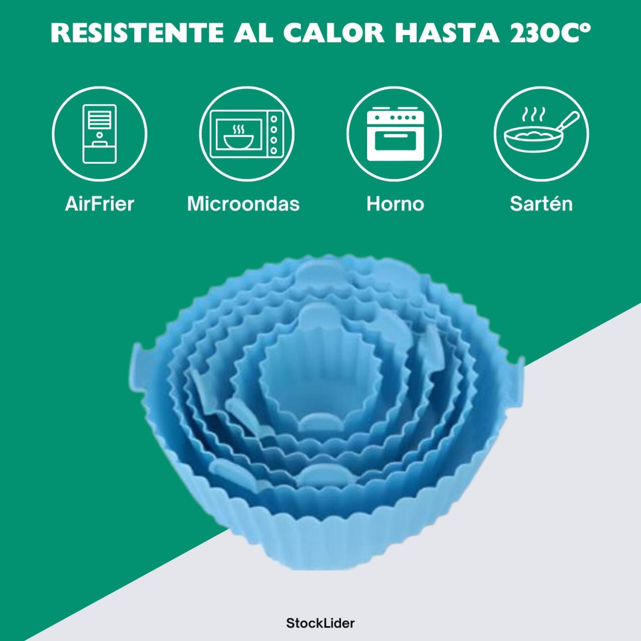 🔥 Molde de Silicona para Air Fryer – ¡Solo hoy -40%! Comida más crujiente sin ensuciar 🍗✨